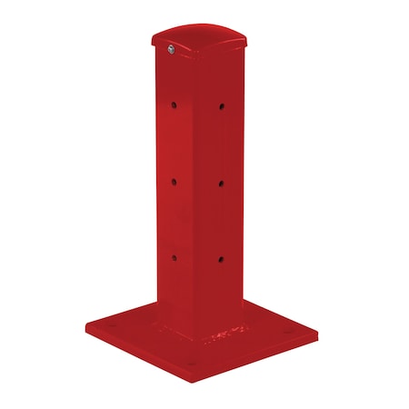Vestil Rigid Tube Post 18 In Bolt-On Style Red GR-F2R-BO-TP18-RD